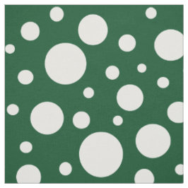 Tissu de points verts