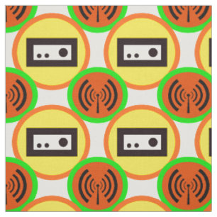Tissu de radio-amateur - cercles d'icône de tour