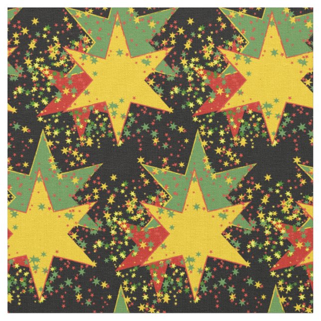 Tissu de Rasta Starburst dans les couleurs de (Fermer)
