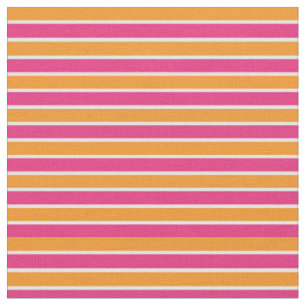 Tissu de rayure de roses indien et d'orange