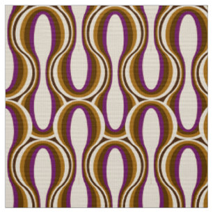 Tissu de style motif des années 60 rétro