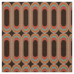 Tissu de style motif des années 60 rétro
