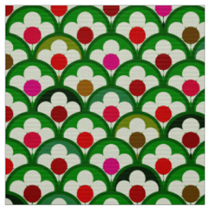 Tissu de style motif des années 60 rétro