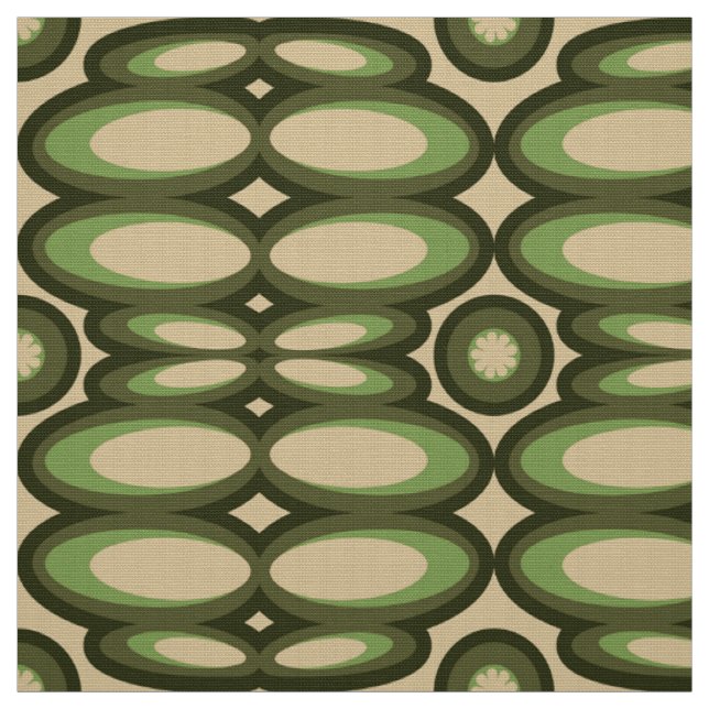 Tissu de style motif des années 60 rétro (Échantillon)
