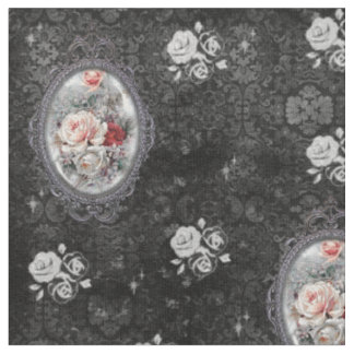 Tissu de style victorien gothique Cameo Rose