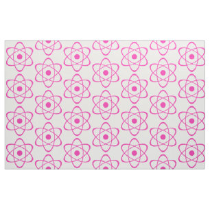 Tissu de symbole de l'atome rose