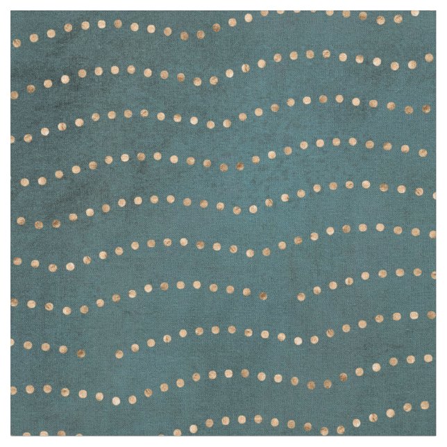 Tissu de vague d'or vert & Faux (Fermer)