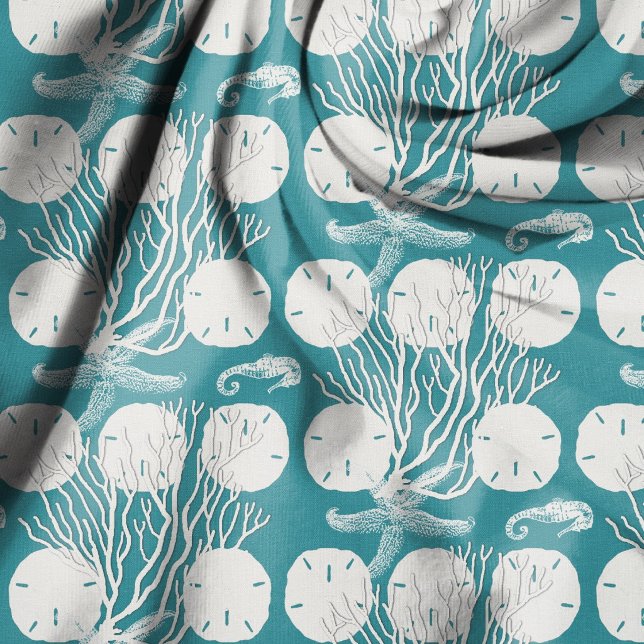 Tissu de Vie Marine Dollars de Sable Corail  Motif (Créateur téléchargé)