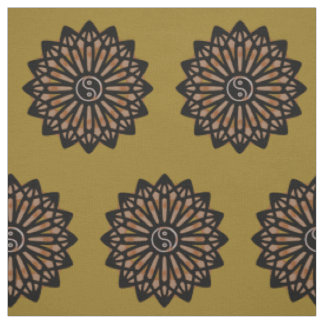 Tissu de Yin Yang - brun de café