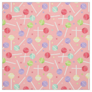 Tissu Decora Kei Pastel Candy Lollipops Motif