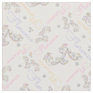 Tissu décoré d'un monogramme de nom et de lettre