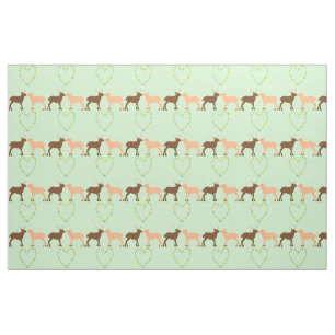 Tissu Deer Couple et Daisy Heart