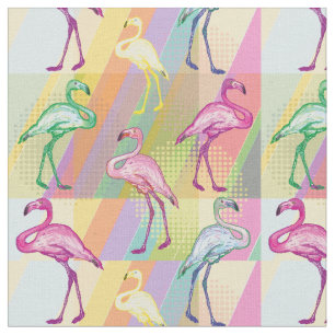 Tissu Défilé de Flamant rose