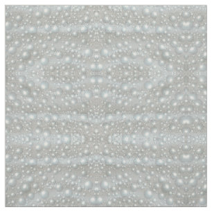 Tissu déformé par blanc bleu d'argent de perles