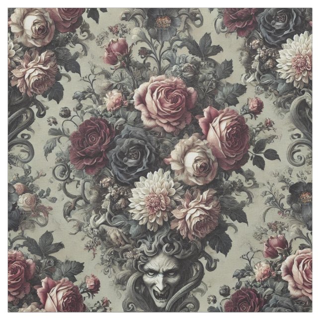 Tissu Dellamorte Dellamore - Carreau de déclaration goth (Échantillon)