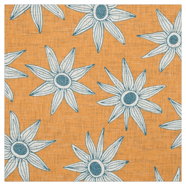 Tissu demi-tangerine bleue (Échantillon)