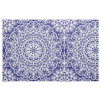Tissu Dentelle blanche en mandala de Bohême sur ton bijo