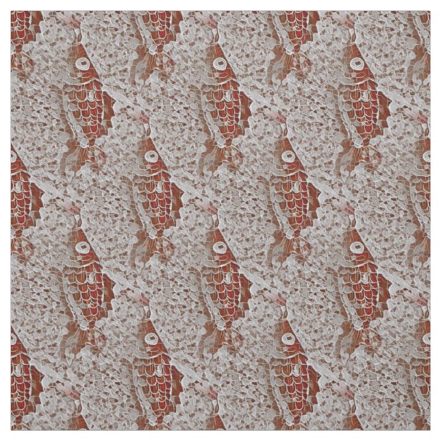 Tissu Dentelle de Koi Goldfish (Échantillon)