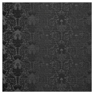 Tissu Dentelle noire élégante de damassé