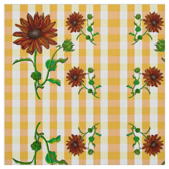Tissu des cercles de tournesol (Échantillon)