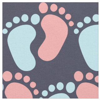 Tissu Des empreintes de pas mignons pour enfants