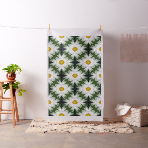 Tissu Des marguerites de mon coeur...