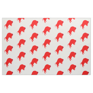 Tissu des taureaux rouges