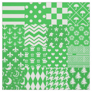 Tissu Design de maquette Motif mixte blanc vert