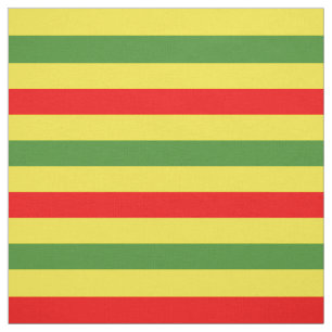 Tissu Design de rayures rouges jaunes vertes