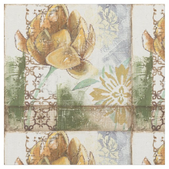 Tissu Design Fresque décoratif avec Fleur Globe (Fermer)