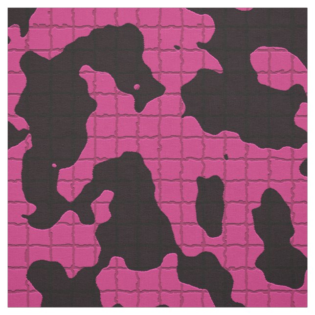 Tissu Design rose Et Noir (Échantillon)