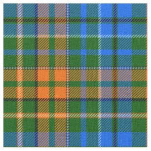 Tissu Dessin à carreaux tartan vert orange bleu