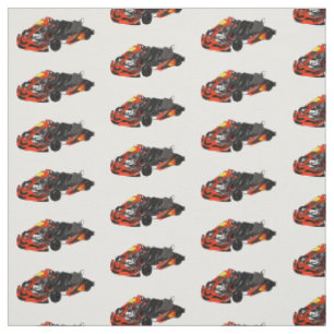 Tissu dessin animé de Kart racing