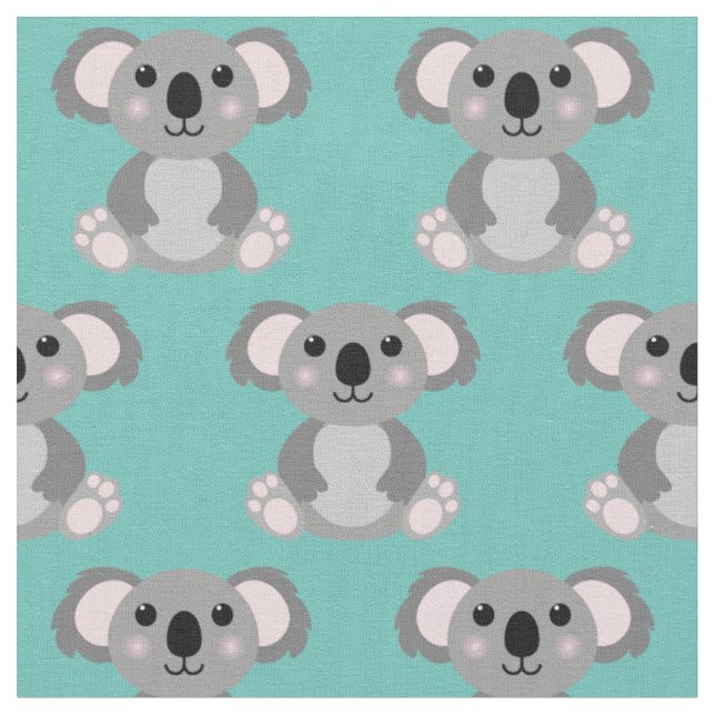 Tissu Dessin Animé de Koalas Mignons Enfants (Fermer)