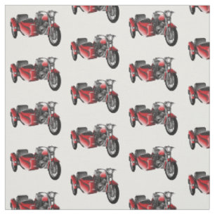 Tissu dessin animé de la moto Sidecar