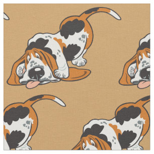 Tissu dessin Basset Hound Fabric
