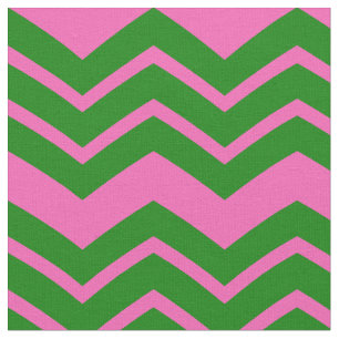 Tissu Dessin chevron zigzag vert rose