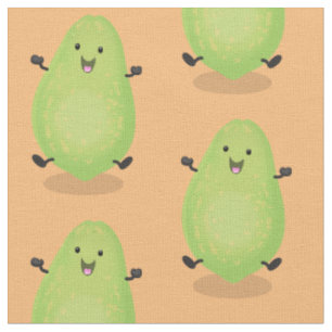 Tissu dessin de la patte papaye de Cute kawaii