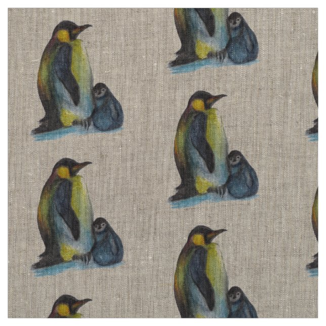 Tissu Dessin de pingouins (Échantillon)