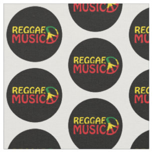Tissu dessin de reggae avec symbole de paix