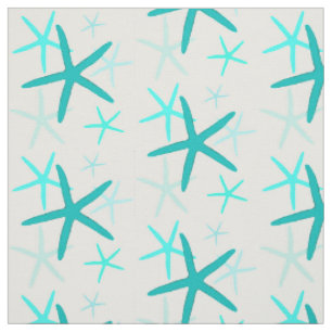 Tissu d'étoiles de mer de turquoise