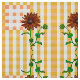 Tissu Deux tournesols à plis