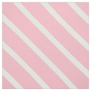Tissu diagonal rose et blanc