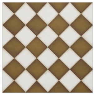 Tissu Diamants blancs Brown et antiquaires (à moyenne éc