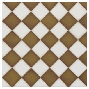 Tissu Diamants blancs Brown et antiques (petite échelle)