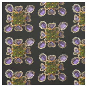 Tissu Diamants d'améthyste violet Emeralds bijoux