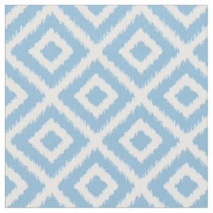 Tissu Diamants d'Ikat bleu ciel
