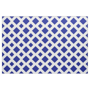 Tissu Diamants géométriques de bleu marine sur le tiss