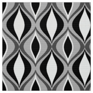 Tissu Diamants modernes, noir, blanc et gris de la