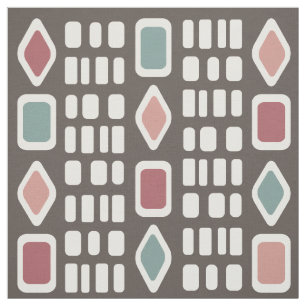 Tissu Diamants rétro Rectangles Multicolores 4